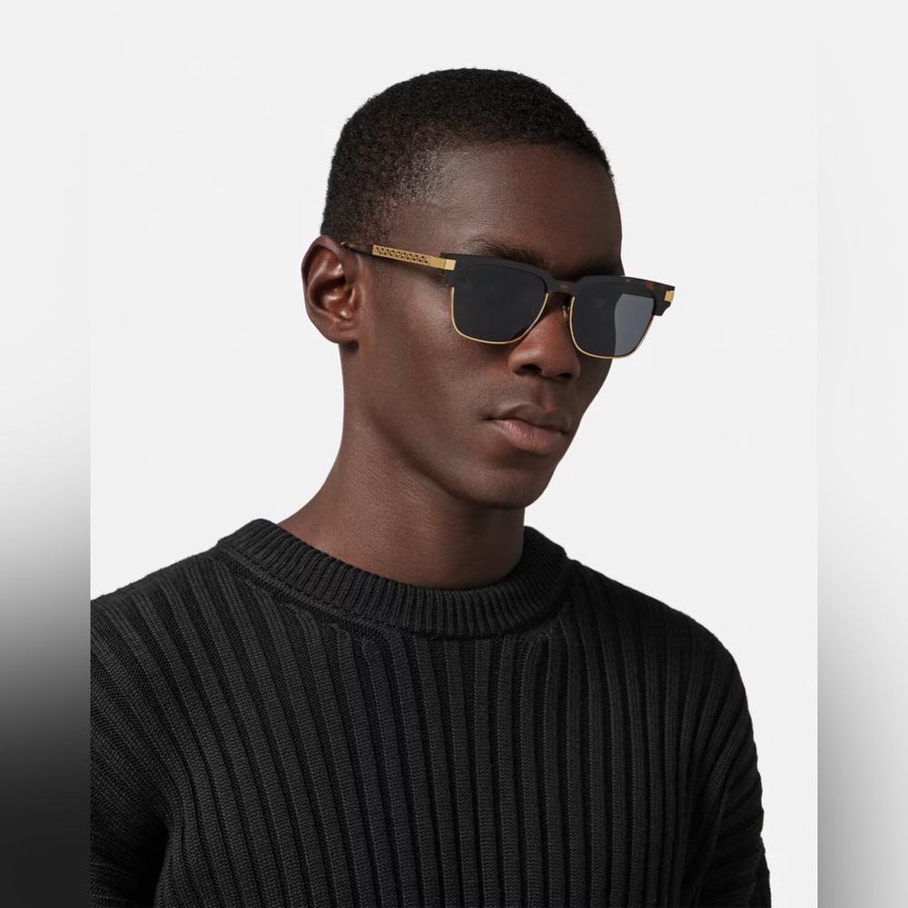 Versace Black and Gold Sunglasses